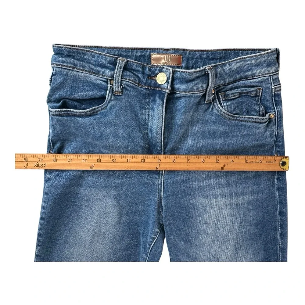Kut From the Kloth Jeans Women's Size 8 Crop Straight Leg‎ Raw Hem Distressed